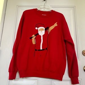 Baseball Santa Claus Sweatshirt. Men’s size medium
